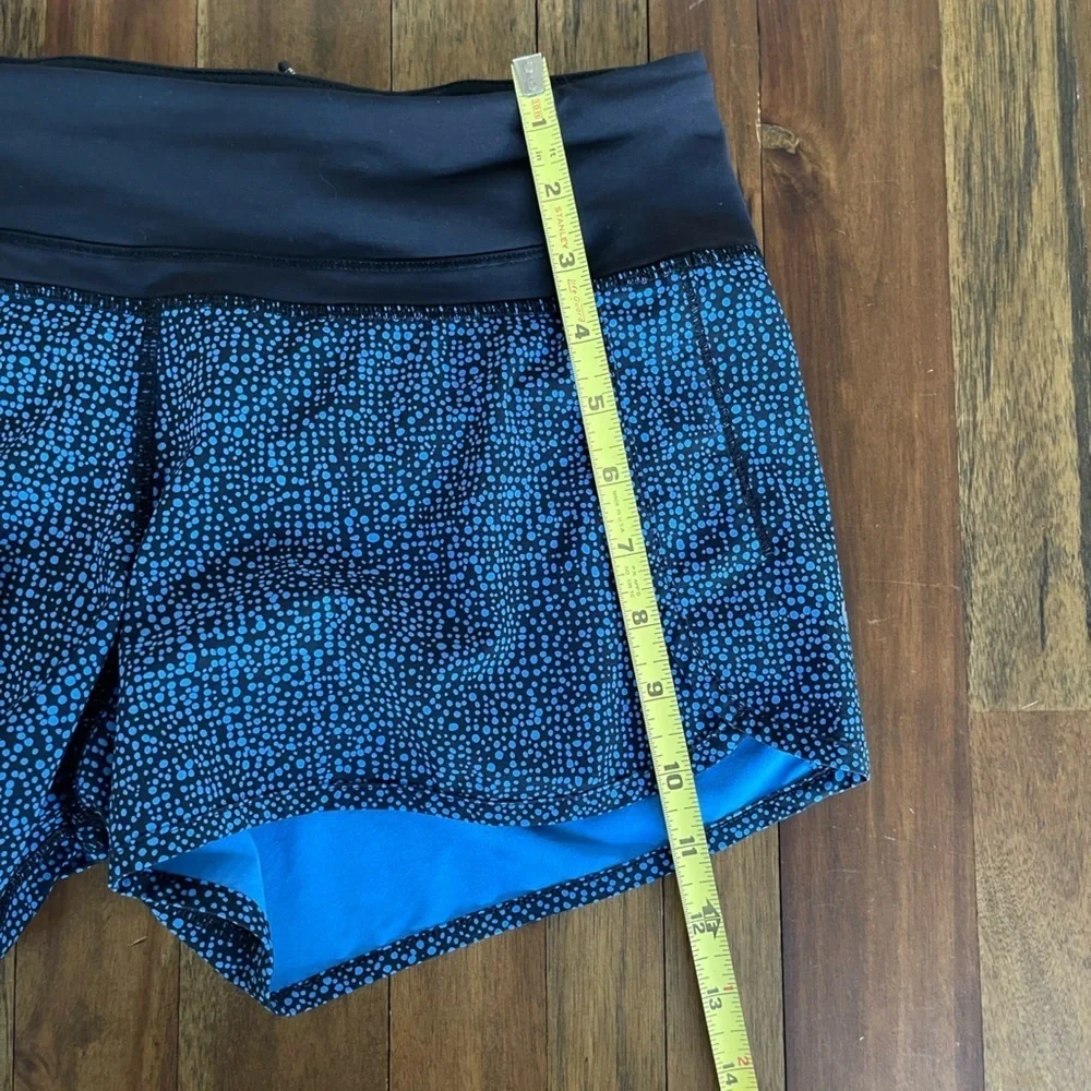 Lululemon Run Times Short Bubbles Pipe Dream Blue Black running shorts